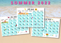 Kalender Juni - Juli - August [SOMMER 2022] (3 stk)