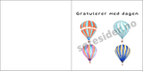 Bursdagskort - Luftballonger